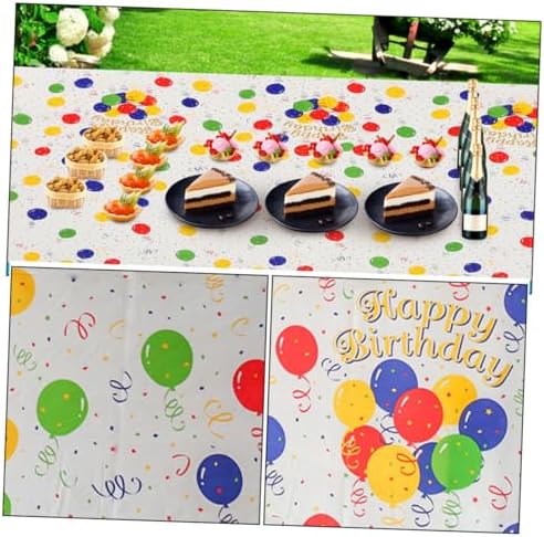 LIFKOME 2pcs Reusable Cartoon Tablecloths for Birthday Parties and Events