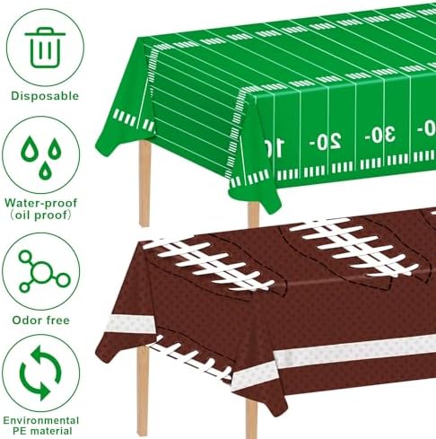 2pcs Football Tablecloth for Birthday Party Decorations