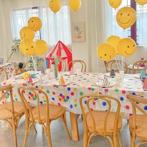 VHUWE 2 Pcs Birthday Tablecloth 54x108 Inch