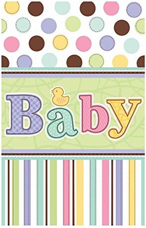 Amscan Lovely Tiny Bundle Baby Shower Table Cover 54x102