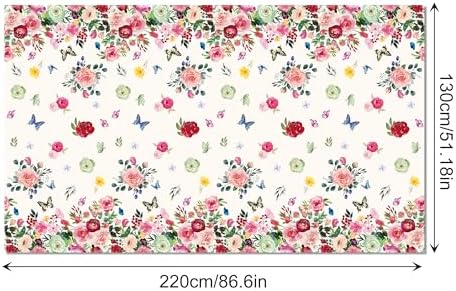 Lide Road Rose Party Tablecloth 2 Pc 54x87 Inches