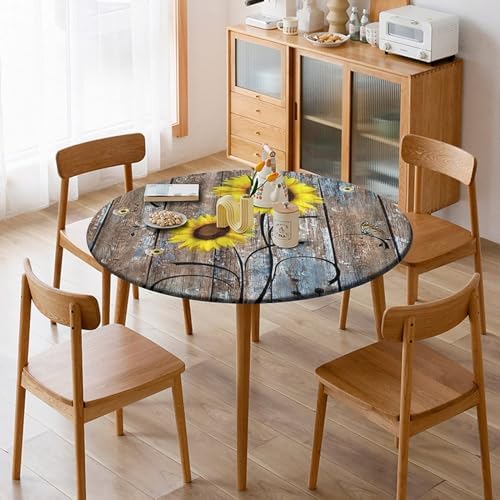 Outdoor Round Tablecloth 32 Inches Fits 24 Inch Table