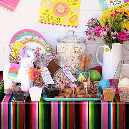 6 Pcs Cinco De Mayo Tablecover with Mexican Fiesta Design