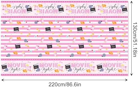 2 Pack Pink Hollywood Movie Night Tablecloths