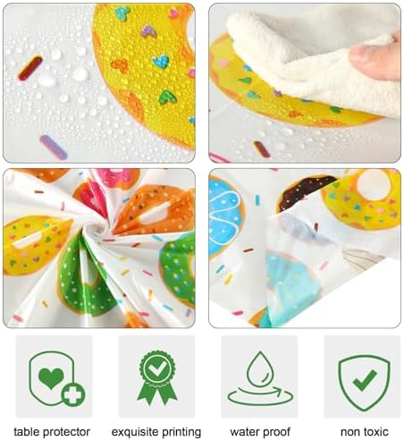 Oudain 6 Pack Donut Table Cloth 84 Inch