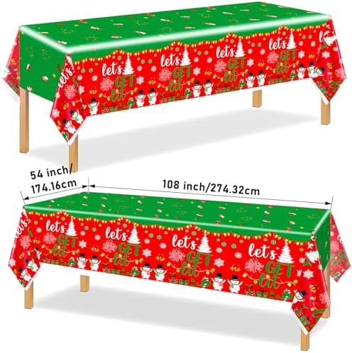 3Pcs Lets Get Lit Christmas Party Decorations Tableware Set