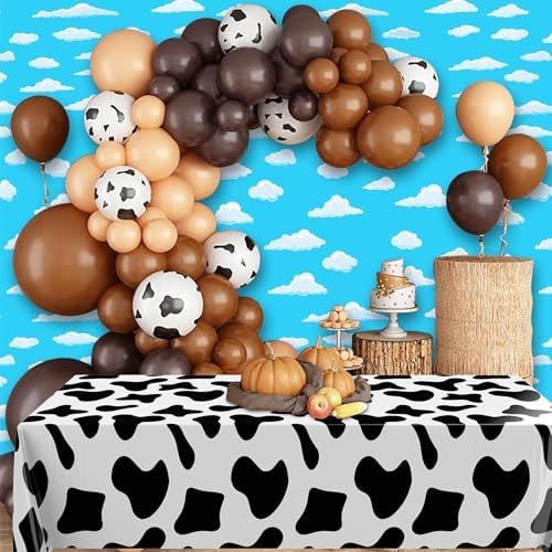 6 Pcs Plastic Rectangular Table Cover Set for Kids Birthday Party