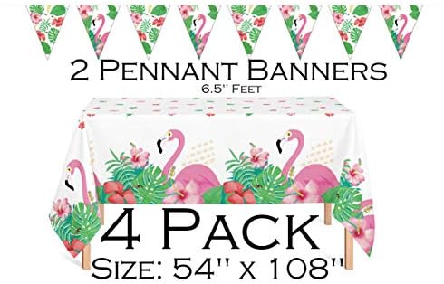 Oojami Flamingo Table Covers 4 Pack 54x108 Inches