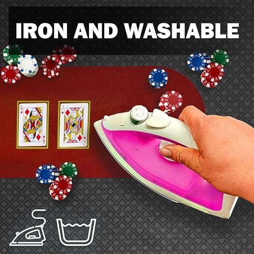 BALIKEN 84x42 Inch Poker Mat Blackjack Table Top Casino Felt Professional