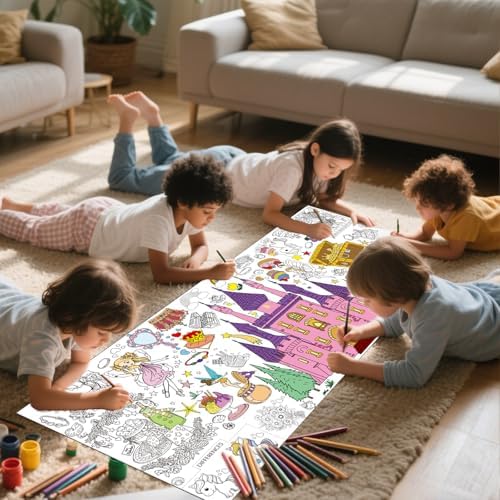 Princess Party Giant Coloring Poster 30x72 Inch