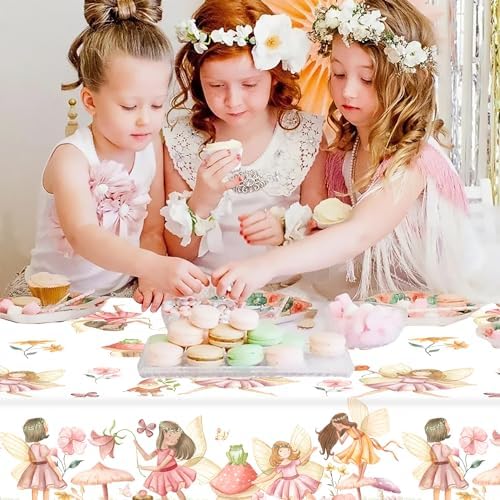 Candy Chef Fairy Birthday Tablecloth 3Pcs Elf Theme Decor