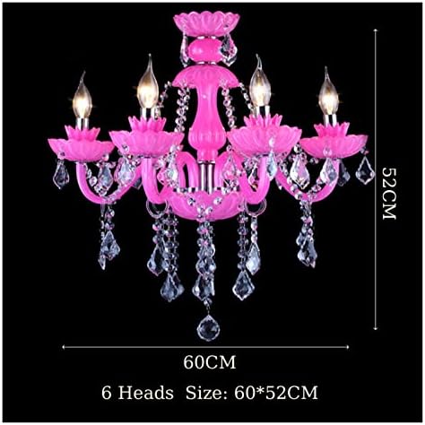 Chandelier Light with Crystal Candle for Princess Room Decor