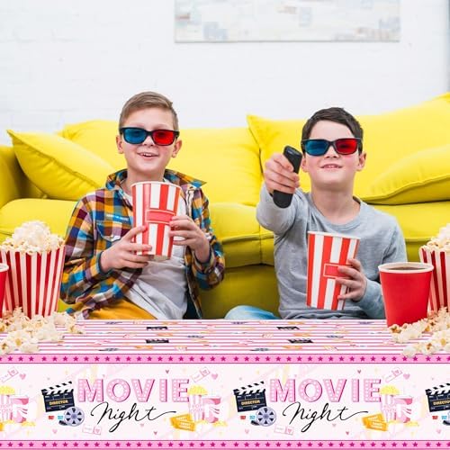 2 Pack Pink Hollywood Movie Night Tablecloths