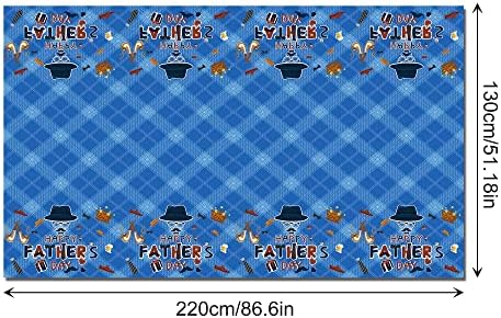 2 Pack Blue Fathers Day Tablecloths with Dad Designs