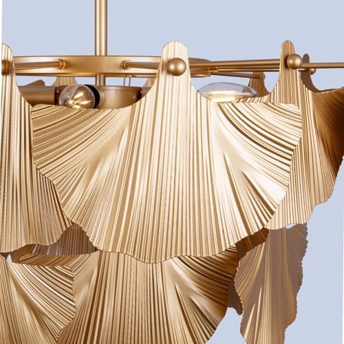 TOCHIC 8 Light Gold Chandelier for Dining Room and Living Room