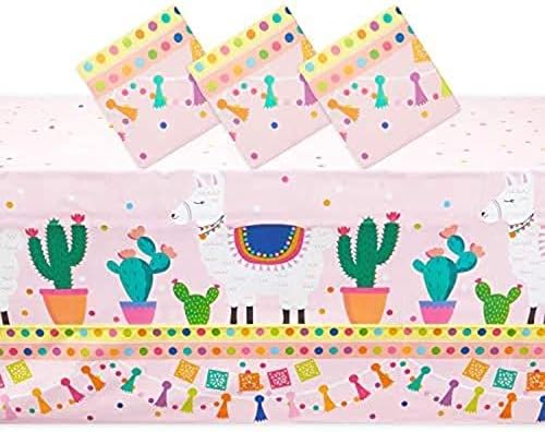 Sparkle and Bash Llama Tablecloth 3-Pack - 54 x 108 in