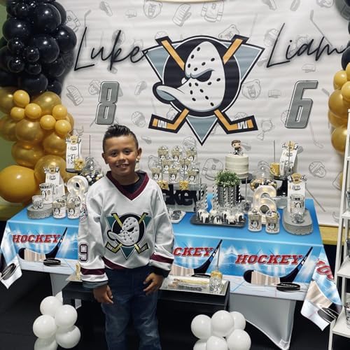 4 Pcs Hockey Tablecloths for Birthday Party Decorations
