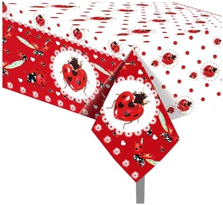 Ladybugs Party Tablecloths for Kids Birthday and Baby Shower