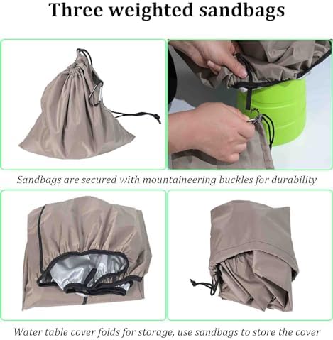 NUENSS-ROR Kids Water Table Cover Heavy Duty Khaki