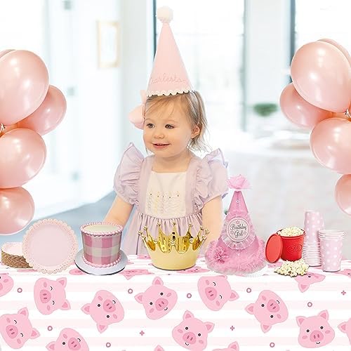 2pcs Piggy Party Tablecloths Pink Farm Tablecovers