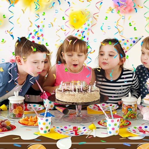 Ice Cream Party Table Covers 4 Pack 54 x 108 Inch
