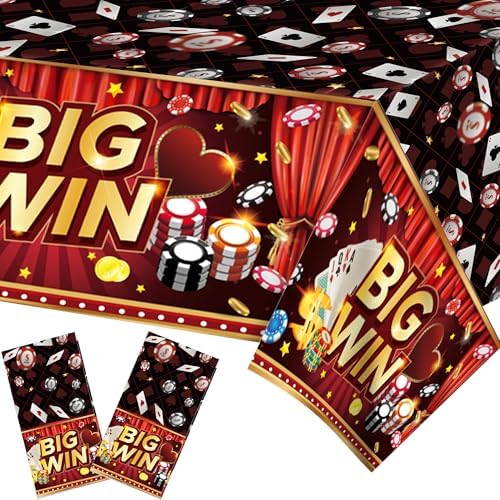 Parrtty Hurrican Poker Plastic Tablecloth Set 2 Pcs