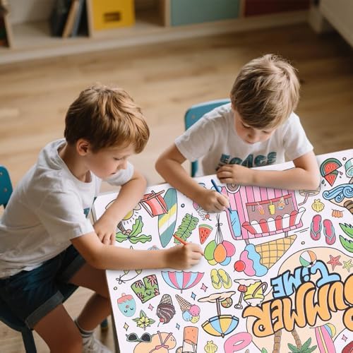 Hawaiian Coloring Poster for Kids and Adults