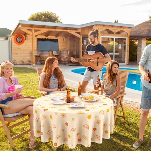 Oudain 6 Pcs Boho Sun Tablecloths for Parties