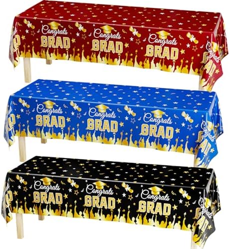 Graduation Tablecloth Party Decorations 3Pcs
