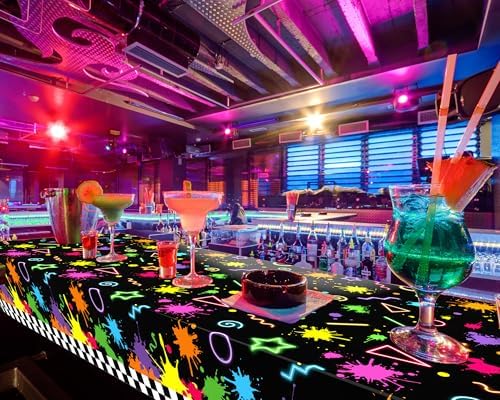 Irenare 3 Piece Neon Tablecloths for Parties