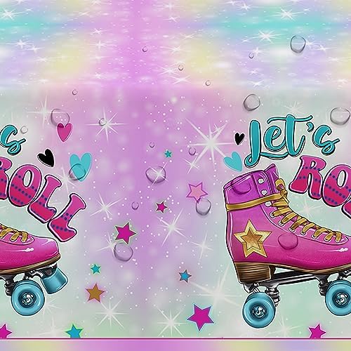 Roller Skating Party Tablecloth Set of 3