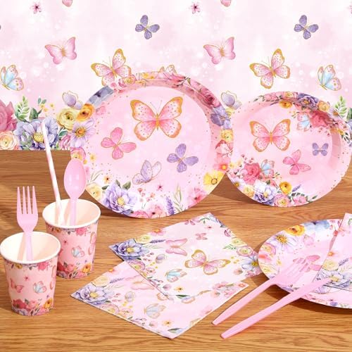 223 Pcs Butterfly Birthday Party Supplies Set