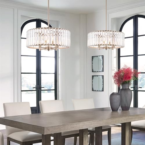 Delilah 16 Inch 4 Light Crystal Drum Chandelier