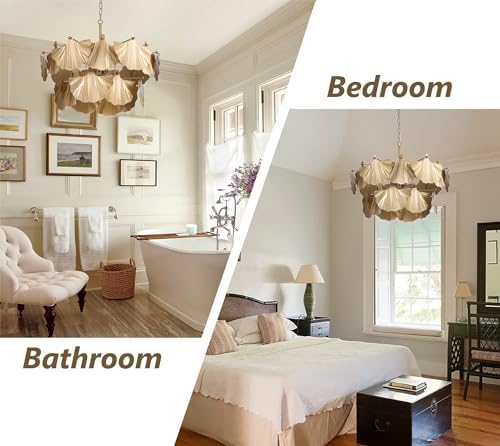 TOCHIC 8 Light Gold Chandelier for Dining Room and Living Room