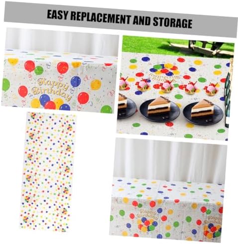 LIFKOME 2pcs Reusable Cartoon Tablecloths for Birthday Parties and Events