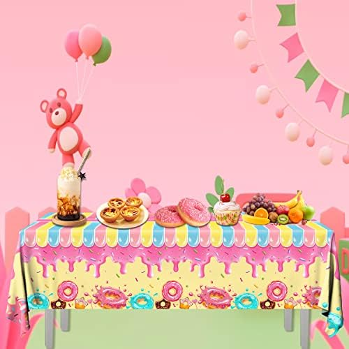 GREHUMOR 3pcs Donut Party Table Covers