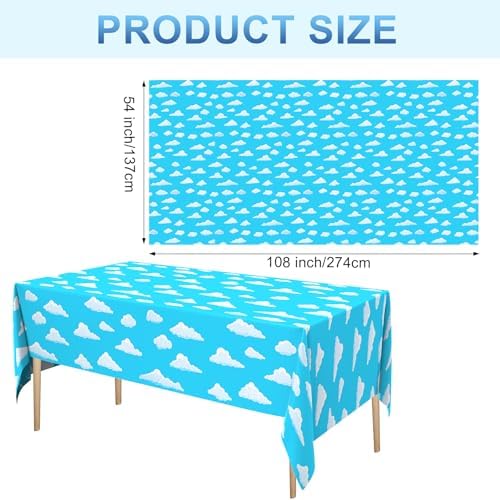 6 Pcs Plastic Rectangular Table Cover Set for Kids Birthday Party
