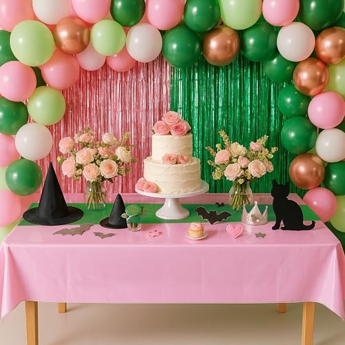 4Pcs 2in1 Witch Party Decorations Tablecloth