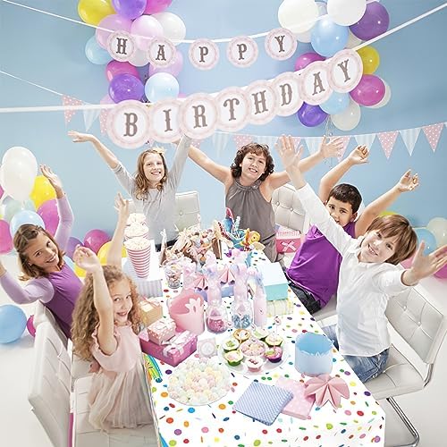 Happy Birthday Tablecloth - 1PC Rectangle Kids Party Decor