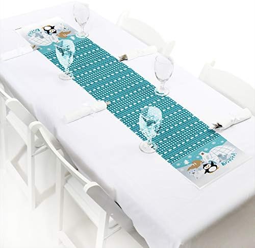 Big Dot of Happiness Arctic Polar Animals Table Runner 12x60 Inches