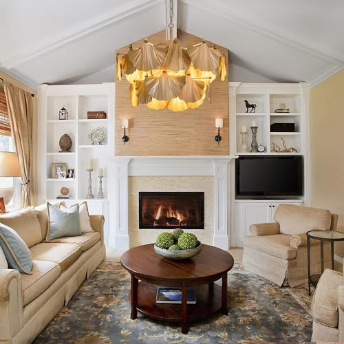TOCHIC 8 Light Gold Chandelier for Dining Room and Living Room