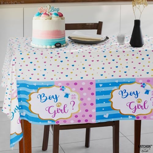 KatchOn Gender Reveal Table Cover - 108x54 Inch Pack of 3 1
