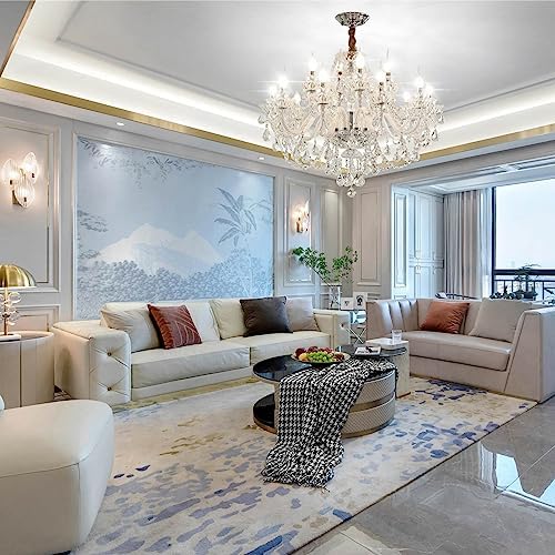 Modern K9 Crystal Chandelier with 12 Lights