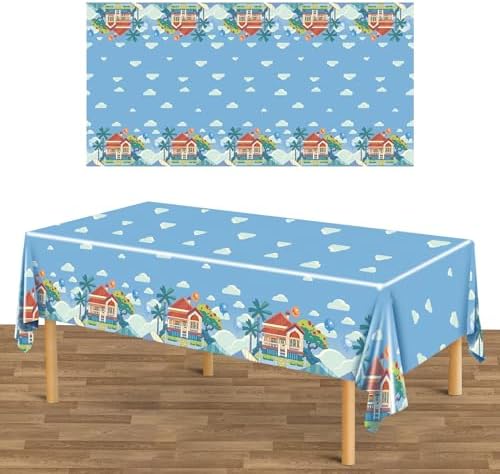3 Pack Blue Birthday Tablecloths 54x108 Inches for Kids and Dogs