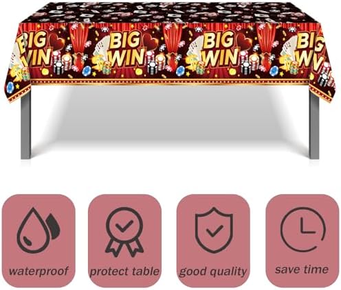 Parrtty Hurrican Poker Plastic Tablecloth Set 2 Pcs