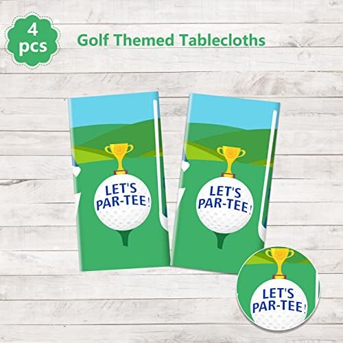 2 Pack Golf Themed Tablecloths 51x87 PE Plastic