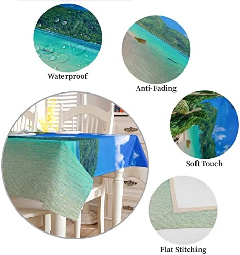Square Tablecloth Waterproof Stainproof for Home Events