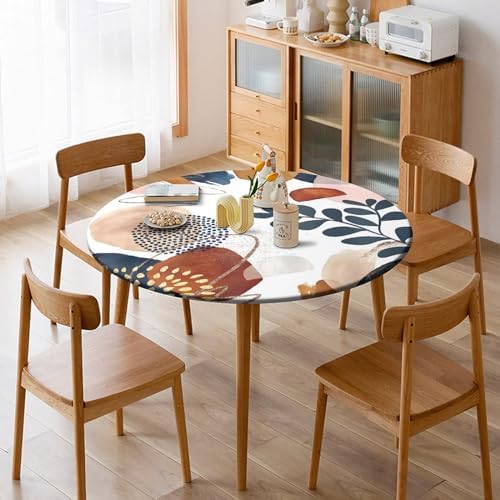 24 Round Tablecloth with Elastic Edge for Outdoor Use