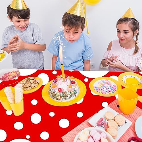 Mushroom Birthday Decorations - 3PCS Tablecloth for Parties