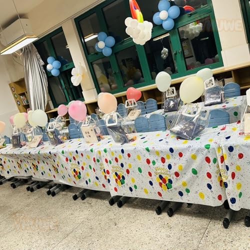 VHUWE 2 Pcs Birthday Tablecloth 54x108 Inch